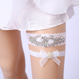 Rhinestone Pearl Garter bridal wedding accessories