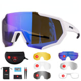 5 pieces replaceable lens cycling shading goggles