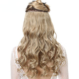 Fashion wig set women's curly hair big wave one piece hair extension