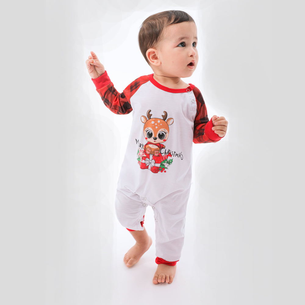 Parent-child new long-sleeved Christmas pajamas