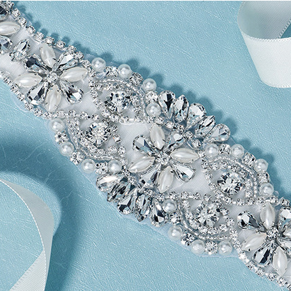 Wedding accessories rhinestone Pearl bridal belt